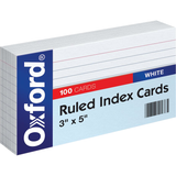 Oxford Index Card - White 3x5in 100Ct Bulk Ruled |