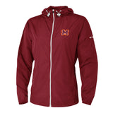 Ladies Prodigy Full Zip Windbreaker | Beet / White