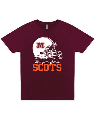 Football Helmet Tee | Maroon