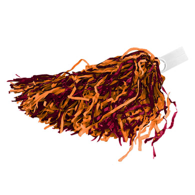 Poms with Ring Tab | Maroon/Orange