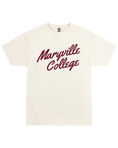 College Script Tee | Vintage White