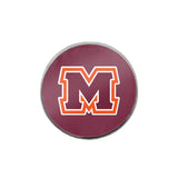 Foxboro Round Lapel Pin | Garnet