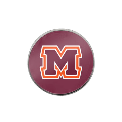 Foxboro Round Lapel Pin | Garnet