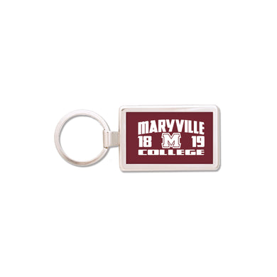 Silver Maverick Rectangular Key Tag