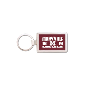 Silver Maverick Rectangular Key Tag