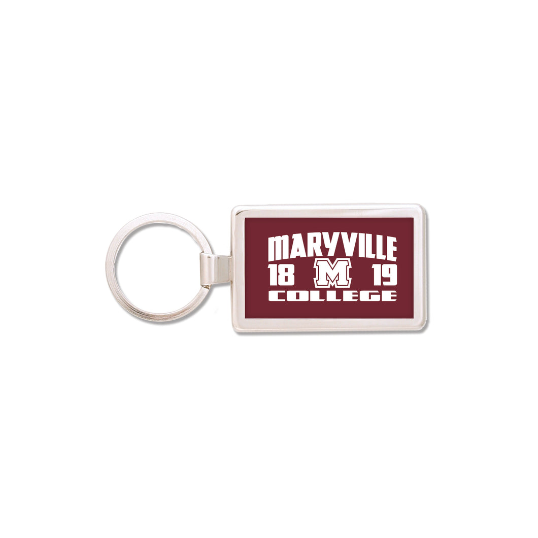 Silver Maverick Rectangular Key Tag