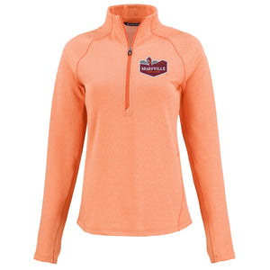 Ladies Peshastin 1/4 Zip | Orange Heather