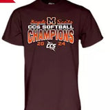 MC Softball Champs Tee | Burgundy