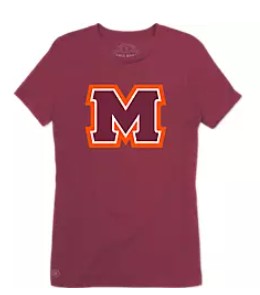 Maryville M Tee | Burgundy