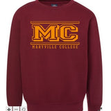 MC Crew Sweatshirt | Maroon & Orange