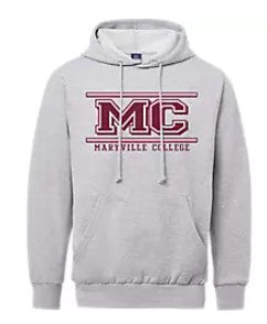 MC Maroon Font Hoodie | Gray
