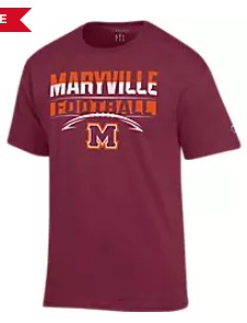Two Tone Lettering Football | Maroon