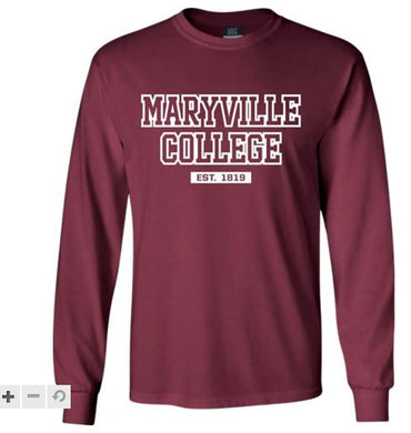Long Sleeve Tee EST 1819 | Burgundy