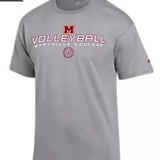 Volleyball Logo Tee | Oxford Grey