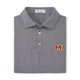 Jubilee Stripe Stretch Jersey Polo | Black