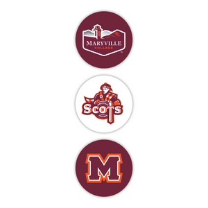 Maryville Small Round Decals | 3PK