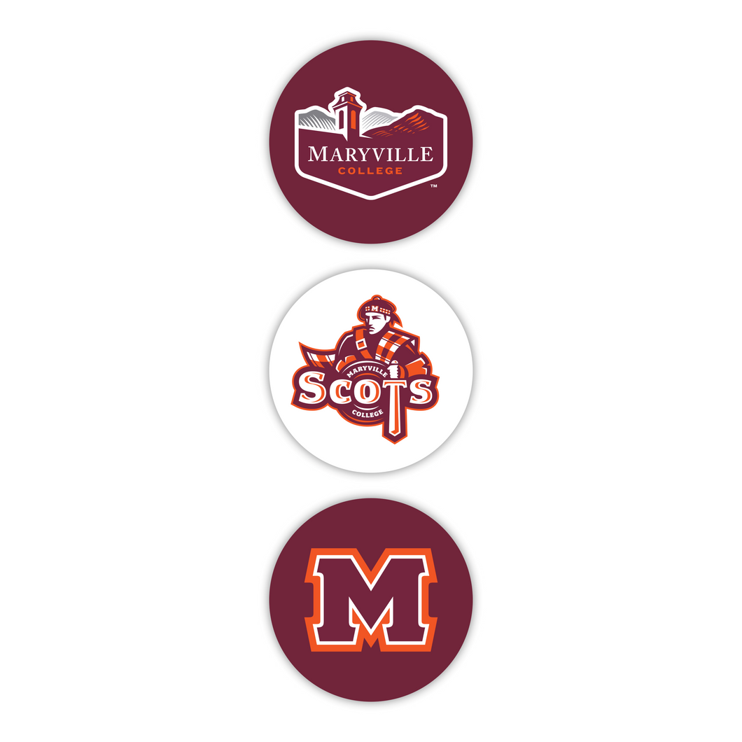 Maryville Small Round Decals | 3PK