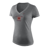 Ladies Tri-Blend Short Sleeve Mid-V | Dark Heather Grey