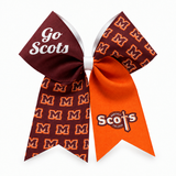 Cheer Ribbon Barrette | Maroon/Orange