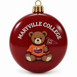 Satin Finish Flat Teddy Bear Ornament